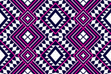 Ethnic Figure aztec embroidery style. Geometric ikat oriental traditional art pattern.Design for ethnic background,wallpaper,fashion,clothing,wrapping,fabric,element,sarong,graphic,vector illustration
