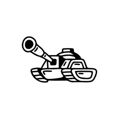 vector illustration doodle tank concept