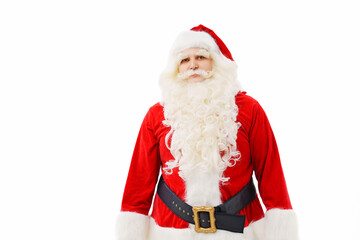 Santa Claus on a white background. Christmas.
