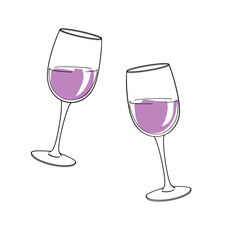 two glasses of red wine