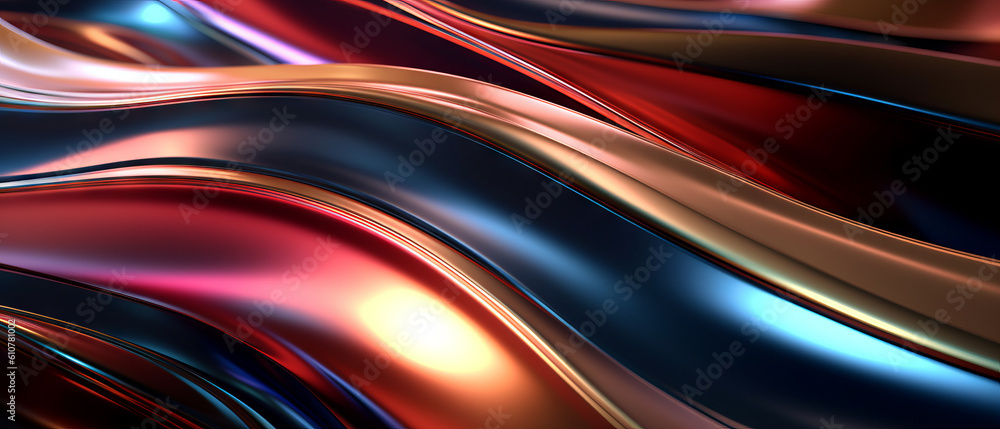 Poster metallic abstract liquid wavy background layout design tech innovation