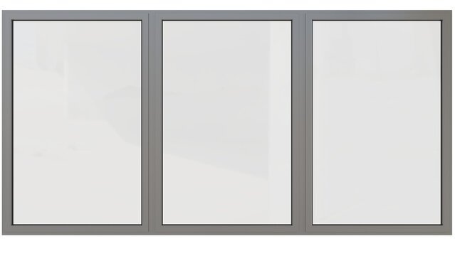 Isolated 3d rendering of a modern window for home