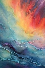 Water and sky. AI generated art illustration.