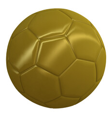 Isolate 3d rendering a of a golden soccerball for football match