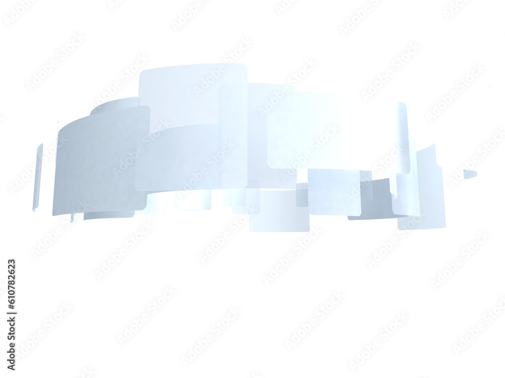 Poster isolated 3d rendering of futuristic multi screen vision