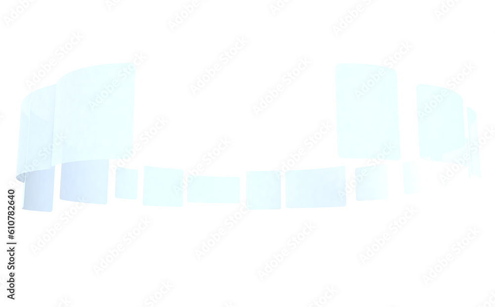 Poster isolated 3d rendering of futuristic multi screen vision