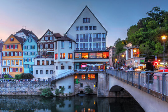 Neckar waterfront, T&uuml;bingen, Germany