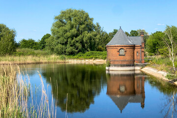 Historical filtration plant on the Elbe island of Kaltehofe