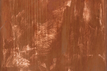 weathered rusty orange cracked painted wall background texture, copy space
