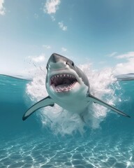 great white shark - generative ai