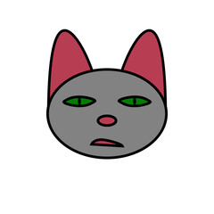 Cat icon on white.