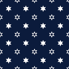 pattern of white stars on blue background