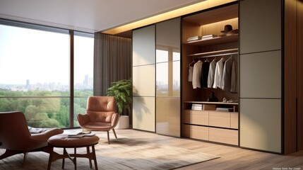 Fototapeta premium Wardrobe With Sliding Door Design Ideas