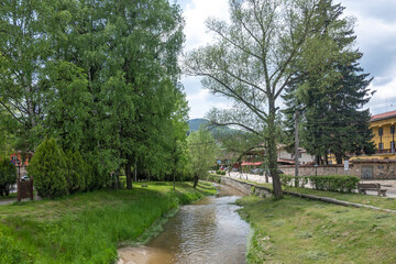Street and old houses in town of Koprivshtitsa, Bulgaria