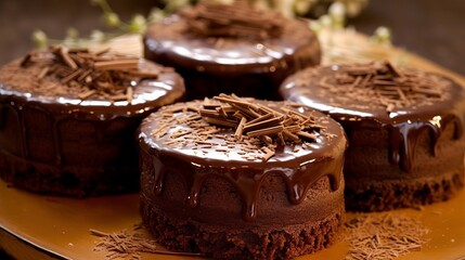chocolate cake with nuts and chocolate