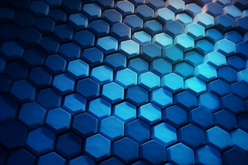 Blue hexagonal corporate background, wallpaper, abstract 3d