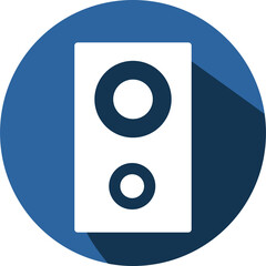Blue web icons set  Column Loudspeaker 