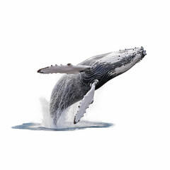 whale isolated on white background