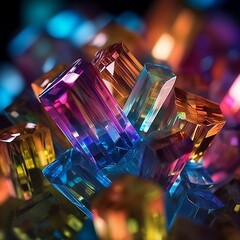  Colorful Crystal Gems in Mesmerizing Array - Generative AI