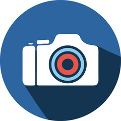 Blue web icons set  aparat photography studio  - obrazy, fototapety, plakaty