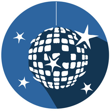 Blue web icons set Disco Ball 