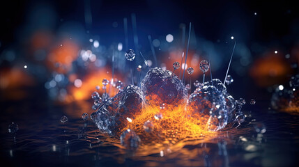Macro particle illustration background