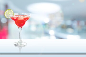 Classic tasty cocktail alcohol drink in glass