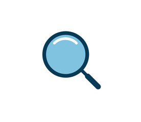 magnifying icon vector logo design template