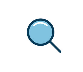 magnifying icon vector logo design template