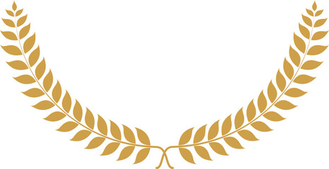 Golden Laurel Wreath Retro. Vintage Premium Quality Illustration