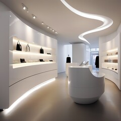 White clean retail store layout, well let
