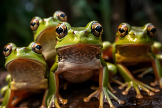 Frogs in a Chorus, 3D