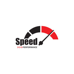 Speedometer Speed ​​Logo Template
