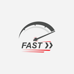 Speedometer Speed ​​Logo Template