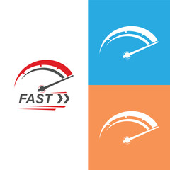 Speedometer Speed ​​Logo Template