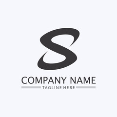 Business corporate letter S logo design vector.