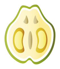 Zestaw ilustracji owoców gujawa | Owoce Fruit wector set illustration Fruits Icons Guava  - obrazy, fototapety, plakaty