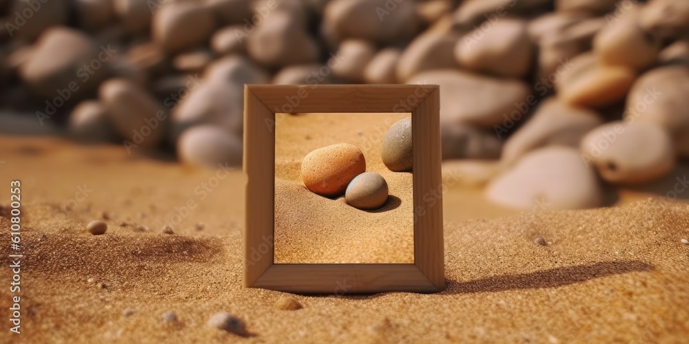 Poster photo frame with a copy space left unfilled. template for a front view mockup. background in social 