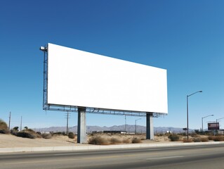 Fototapeta premium Clear Blank Billboard Mockup 