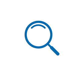 Search magnifying icon flat style logo template