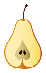 Zestaw ilustracji owoców gruszka | Owoce Fruit wector set illustration Fruits Icons Pears 