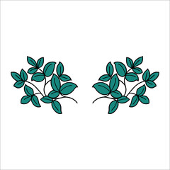 green leaves background element 