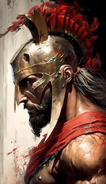 A painting of Leonidas, Generative AI