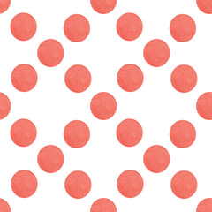 Seamless graphic pattern. Abstract texture with monochrome circles. Decorative design in orange circles with polka dot effect