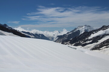 Obraz premium Mountains Snow Glacier Swiss Alps peak Valley Snow Alpine Hights Glacier