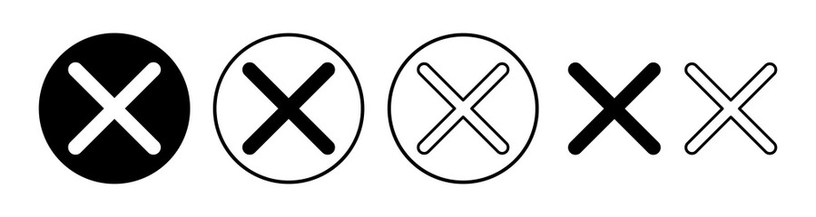Close vector icon. Delete icon. remove, cancel, exit symbol.