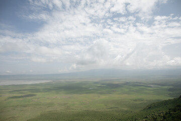 Ngorongoro crater with Lake Magadi landscape