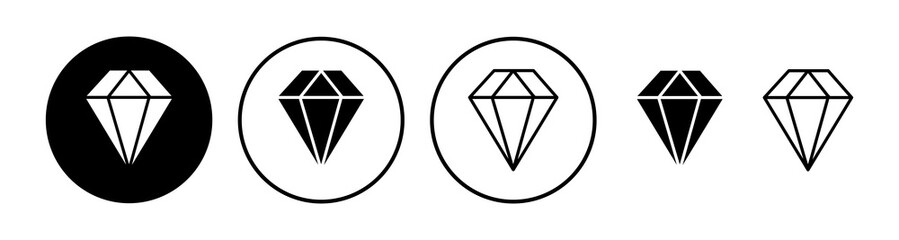 Diamond icon vector. gem icon. crystal stone