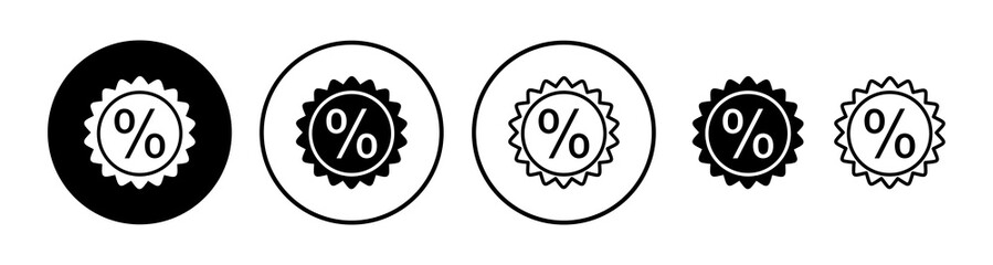 Discount icon vector. shopping tags. percentage icon