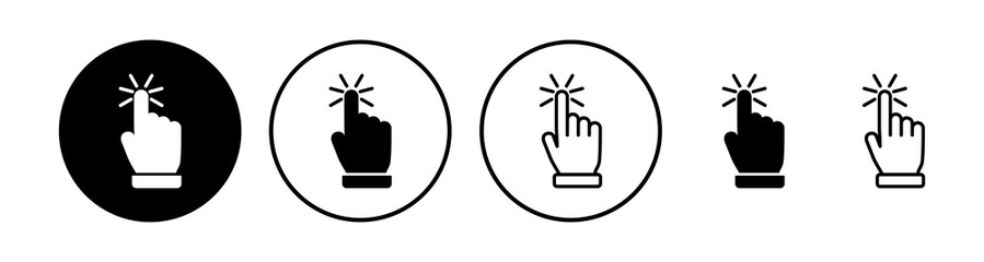 hand click icon vector. clicking finger icon. pointer icon